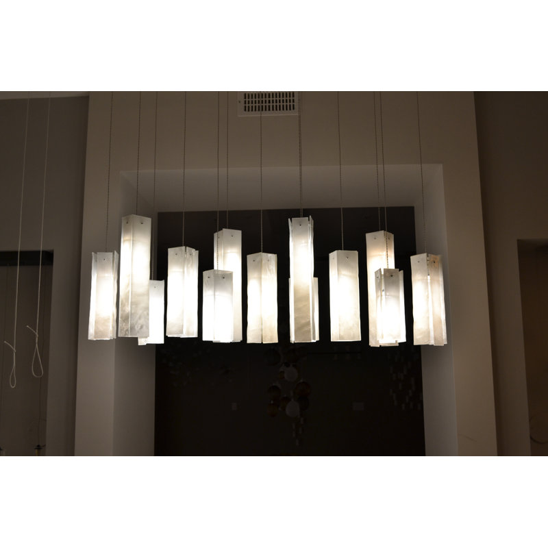 7 - Light White LED Cluster Pendant, 7, Fading White 