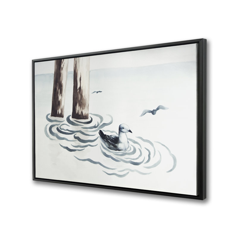 Seagull - Coastal Sea Framed Canvas for Home Decor