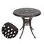 Table de salle à manger ronde en fonte d'aluminium Baze-1552813956-1552813958