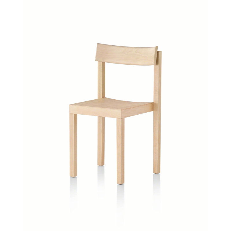 Primo Solid Wood Stacking Side Chair, Natural