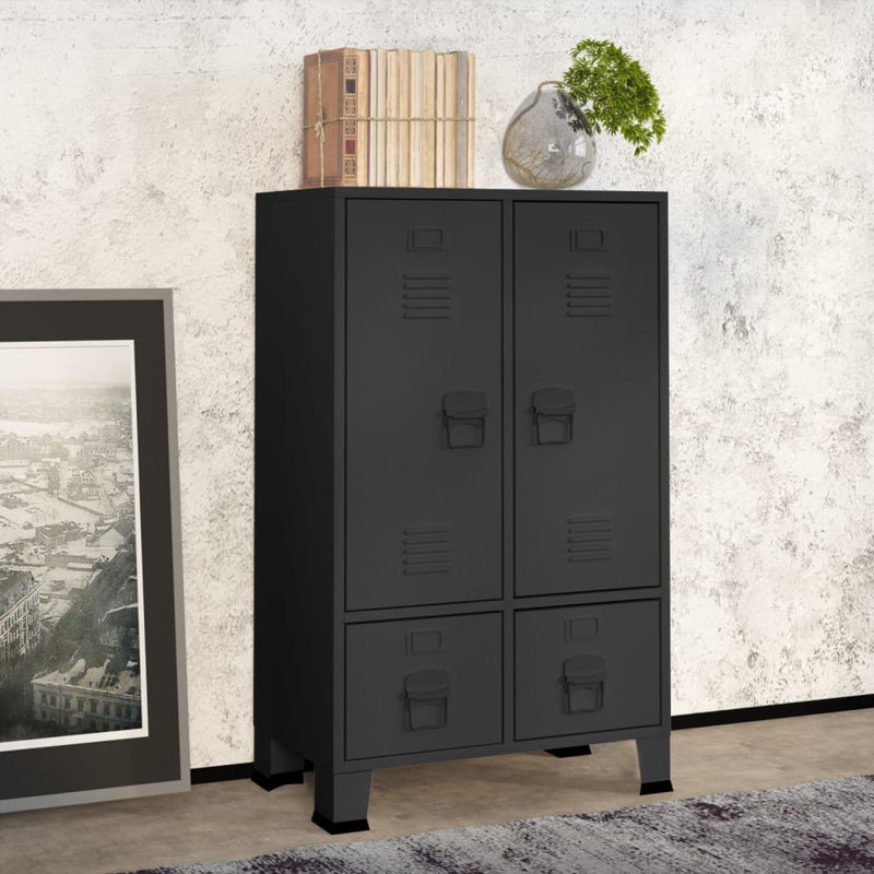 Buzbee 2 Door Steel Wardrobe, Anthracite