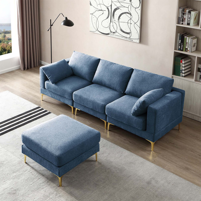 Canapé ADF, Tissu bleu
