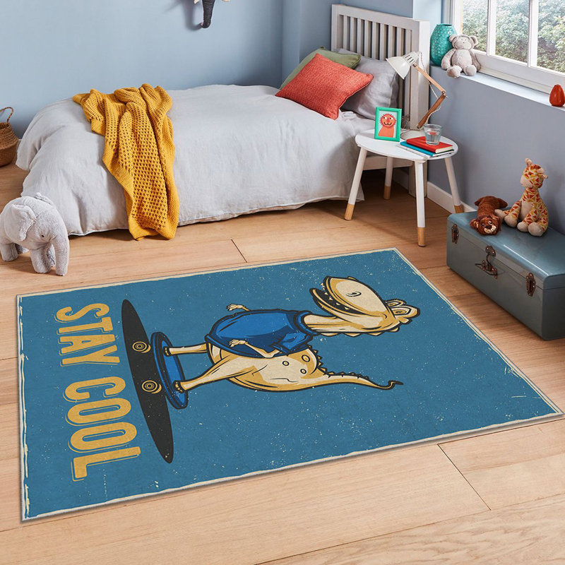 Luxurious Area Rug, 4.6 x 7.2 ft, 100% Polyester, 740 g/m² | Non-Slip Felt Dot Underside, Laminated Sponge for Comfort, Antibacterial & Easy to Clean | Stylish Velvet Fabric with Digital Print, Machine Washable