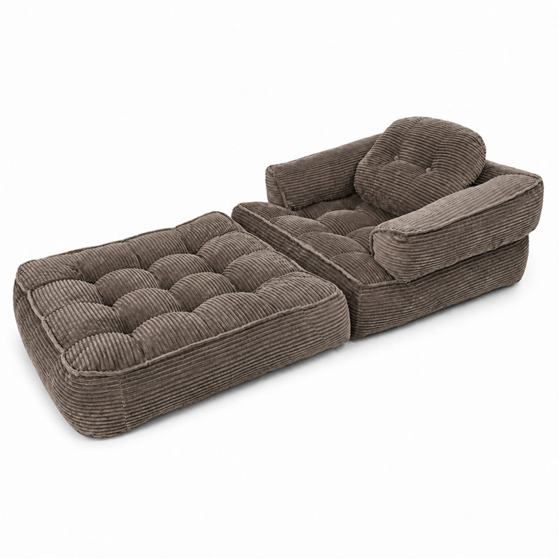 Canapé-lit pliant 66,9 po avec coussins