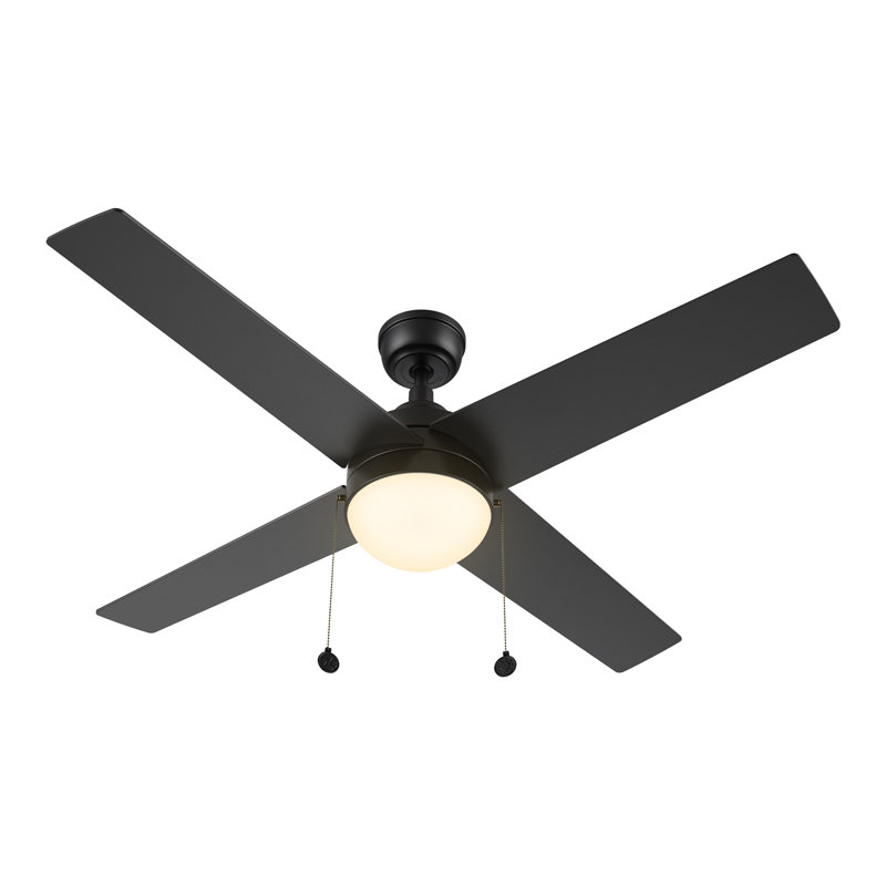 Ventilateur de plafond 52 po avec 4 lumières à DEL et chaîne réversible