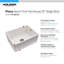 Évier de cuisine à cuve simple en argile réfractaire 26 po avec crépine Houzer, grille-PTS-2600 WH-C