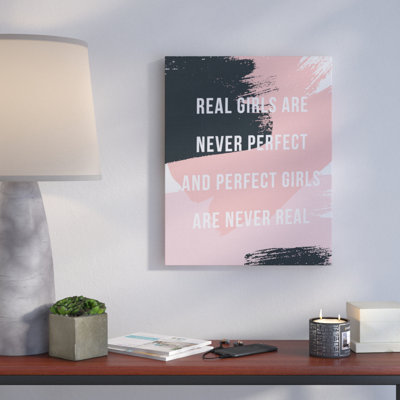 Real Girls Are Never Perfect Canvas Wall Art by House of Lulu