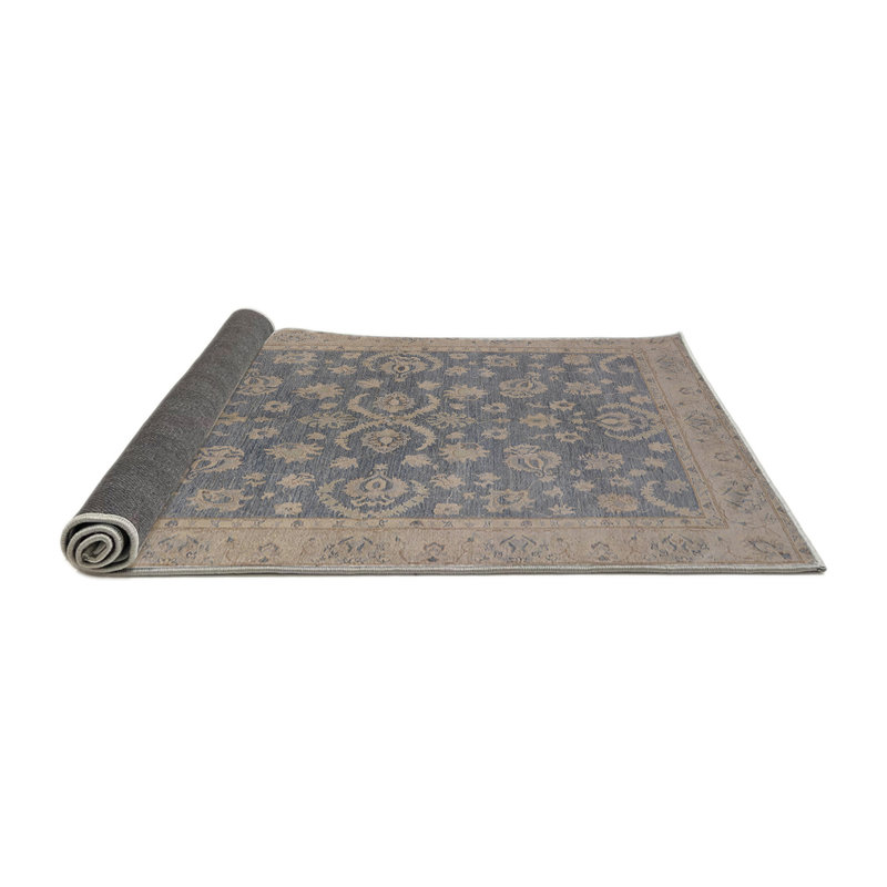 Tapis bleu / beige Jhirayr, Rond 5 pi