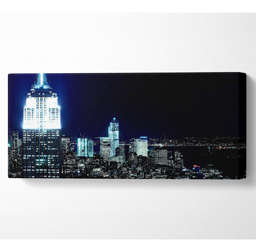 New York City White Glow Nights - Kunstdrucke auf Leinwand