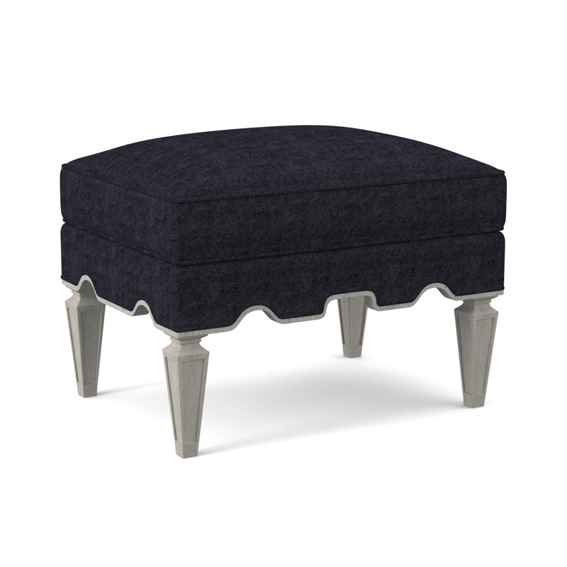 Repose-pieds Palm Beach, Bisque, 100% polyester bleu marine de Venise