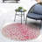 Pink Gray Samburu Indoor/Outdoor Safari Rug-850059799