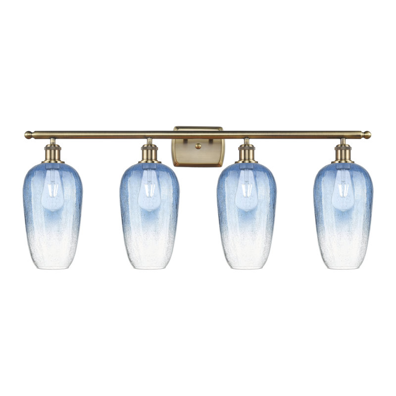 Kazmierski 4 - Light Vanity Light, Bleu / laiton antique