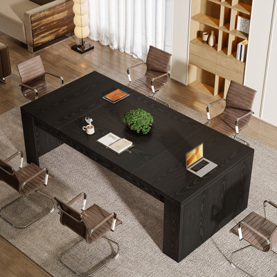 6 Ft Conference Table For 6-8 People, 71-Inch Rectangular Executive Meeting Table For Office by Inbox Zero