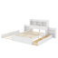 Lit plateforme pleine grandeur avec tablettes coulissantes, lit gigogne simple et 2 tiroirs-173519191