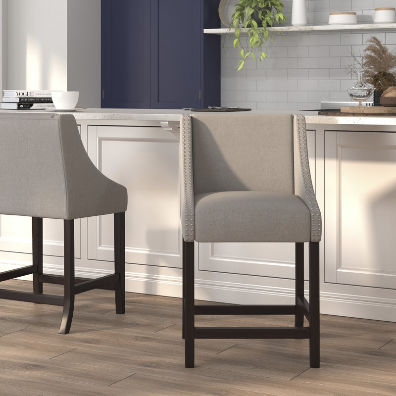 Tabouret Padmukh, Tabouret de comptoir (siège d'une hauteur de 24 p, Gris clair