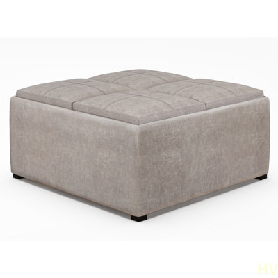 Avalon - Square  Table Storage Ottoman - Distressed