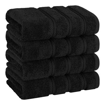 Edison Collection 100% Cotton 4 Piece Turkish Hand Towel Set
