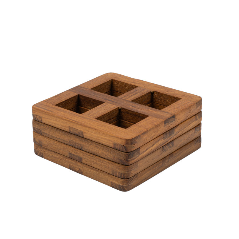 Premium Grade Teak Coaster Set