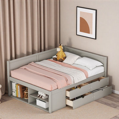 Daybed With Drawers And Shelves
