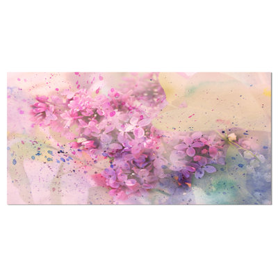 Impression sur toile tendue, fleurs de lilas floral