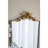 24X1.6X37.4" Decorative Arched Wall Mirror With Distressed Ivory Frame And Gold Floral Crown