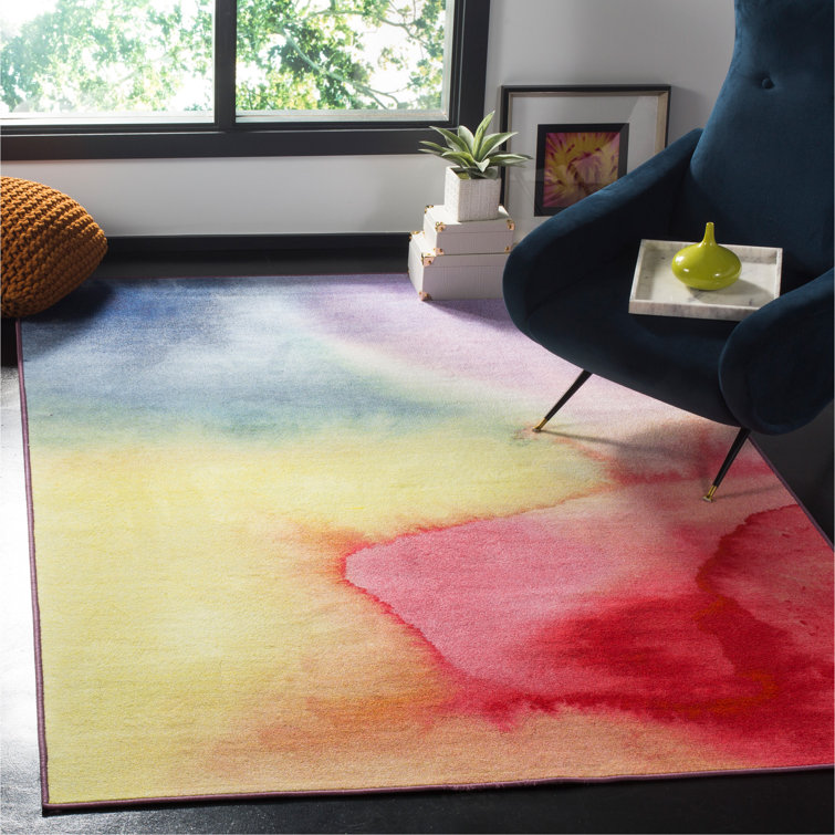 Daphine Performance Machine Washable Abstract Rug