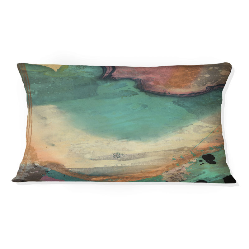 Coussin Turquoise Waves In Paradise VI - Abstract Abstract