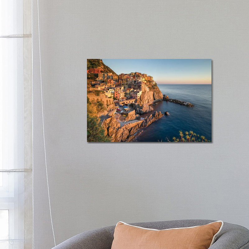 Town Of Manarola, Cinque Terre Coast, Italy by Jan Becke - Wrapped Canvas Print, 66.04 cm H x 45.72 cm W x 3.175 cm D