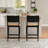 Aniek Square Solid Rubberwood Counter Stool-810350251
