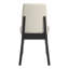 Ensemble de salle à manger rectangulaire en bois avec chaises rembourrées en cuir Vegan-1158215246
