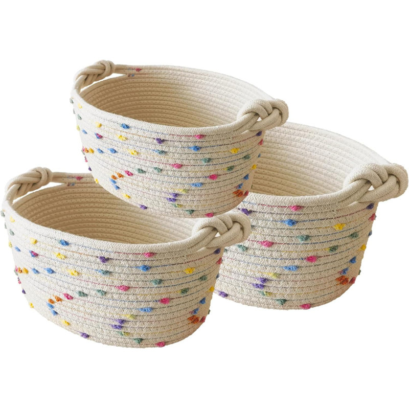 Highland Dunes Cotton Decorative Basket