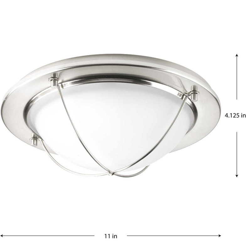 Nitesh Glass LED Flush Mount, Brushed Nickel