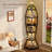 Industrial 6-Tier Tall Corner Shelf With LED Lights & Multi-Depth Storage, 68.11" Height For Living Room, Bedroom-496735936