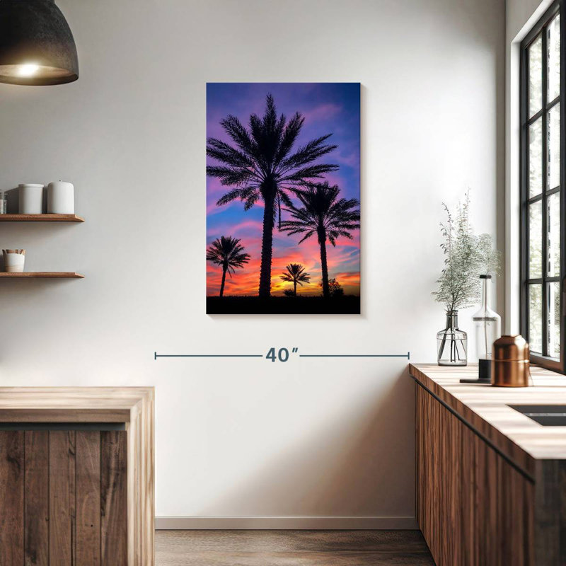 Harnek Dramatic Sunset Palms, 36" H x 24" W
