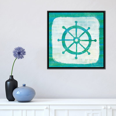 «Ahoy IV in Blue & Green», reproduction d'art sur toile
