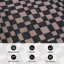 Tapis à carreaux gris ardoise, lavable à la machine, en polyester avec envers antidérapant-2112204675