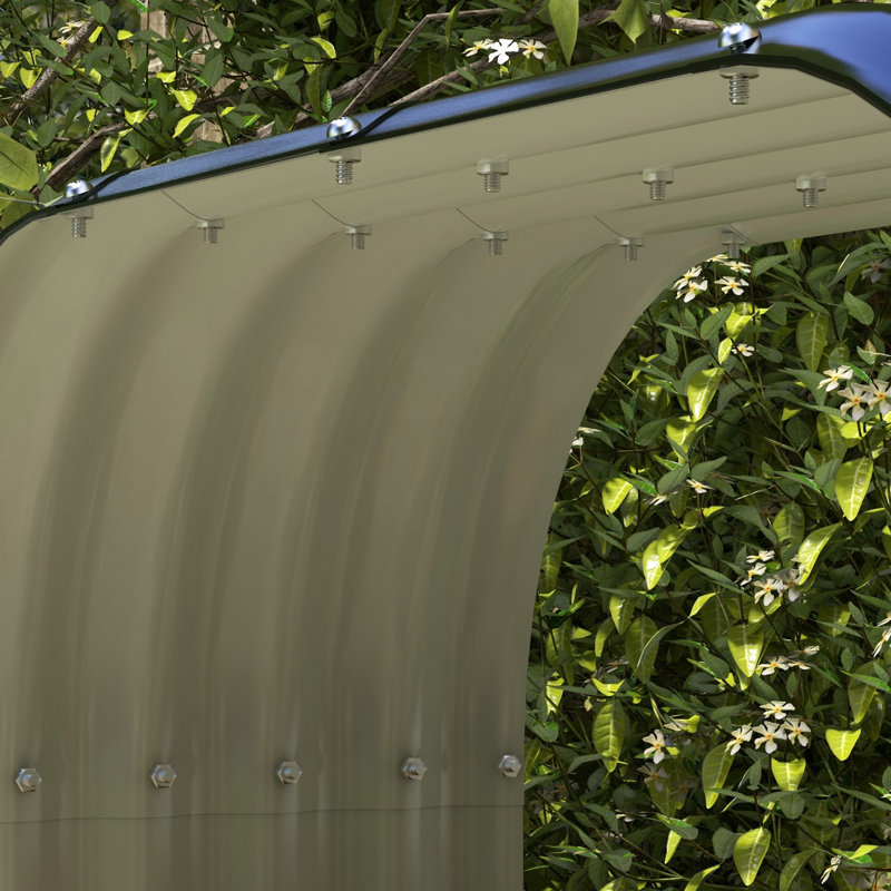 Galvanized Steel Firewood Shed with Rubberized Edges and Cover