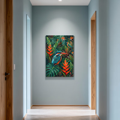 Animals Tropical Birds And Lush Foliage Pattern