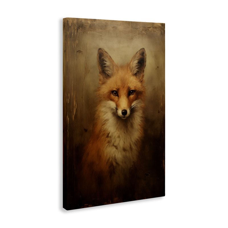 «Dark Fox Visage» par Petal Prints Design, H 45 po x l 30 po