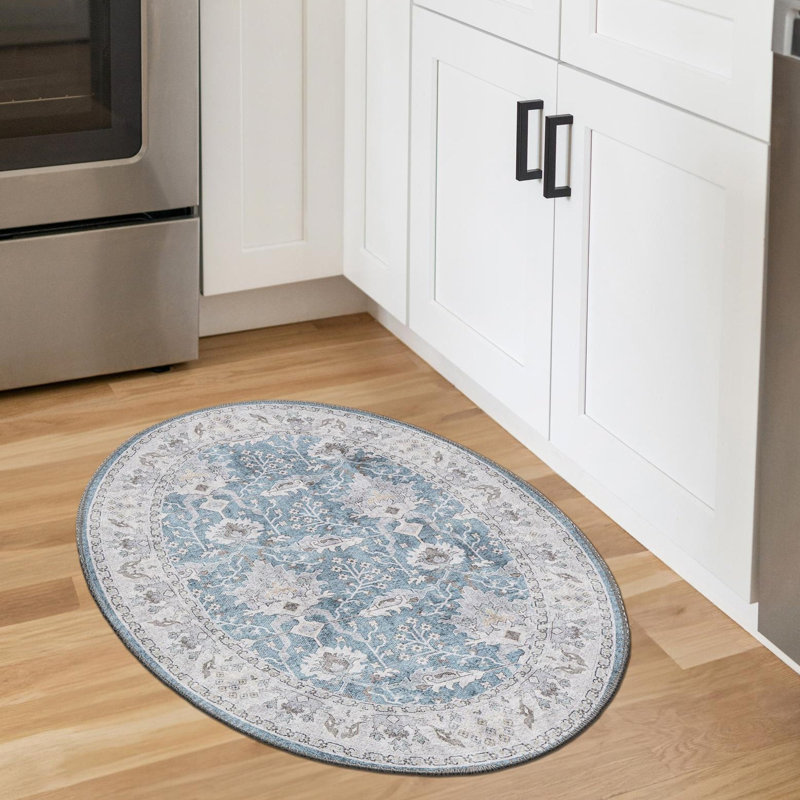 Bungalow Rose Dinah Timeless Rug, Ovale 2 pi x 3 pi 1 po