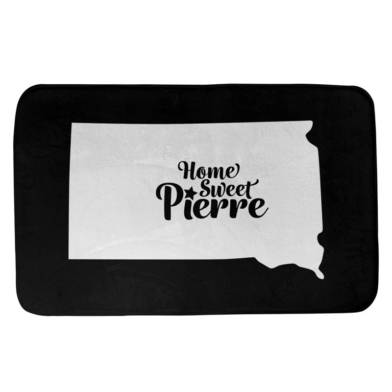 Tapis pour salle de bain en microfibre rectangulaire antidérapant antidérapant, L 17 po x L 21 po, Violet, Home Sweet Pierre