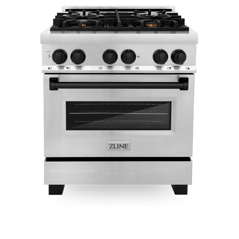 ZLINE Autograph 30" Legacy Dual Fuel Range w/ 4 Burners, Matte Black