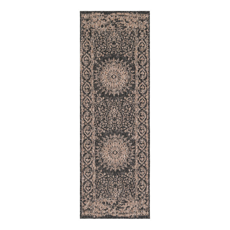 Tapis intérieur / extérieur Ornate Lamotte, Tapis de couloir 2 pi x 6 pi 1 po