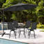 Patio Swivel Texteline Quick-dry Foam Padded Outdoor Bar Stools with High Back-2067864043