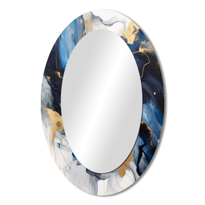 McKibbens - Miroir abstrait en métal, 36 po x 24 po