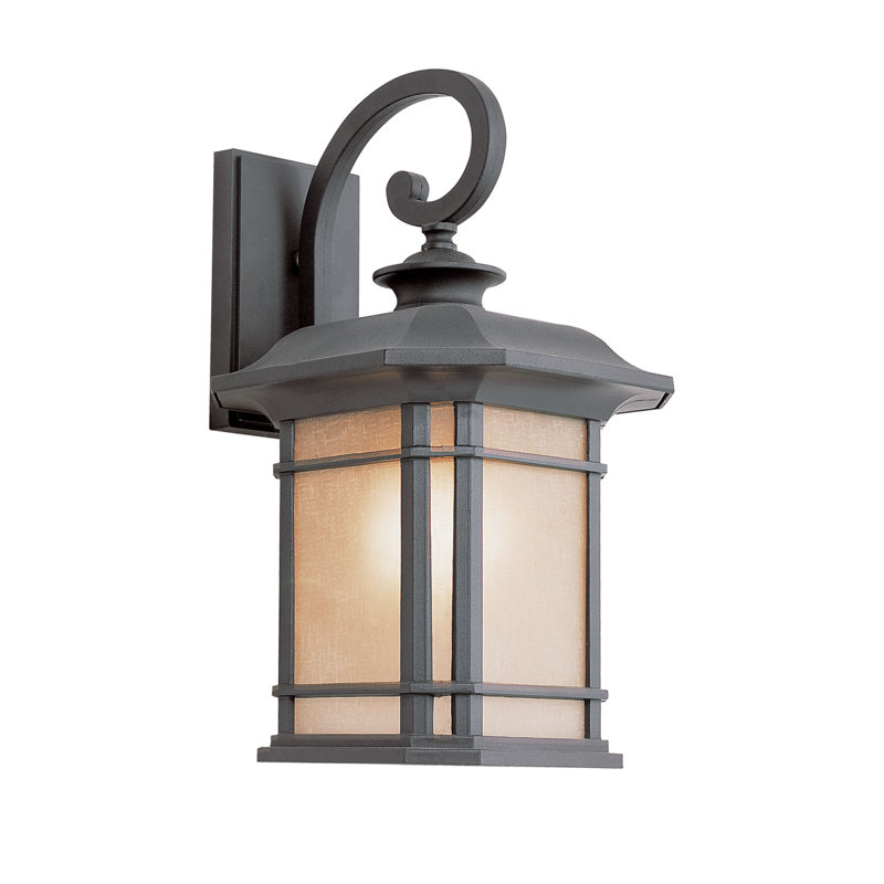 Lanterne murale d'extérieur en verre coloré Newbury, rouille, H 16 po x l 9 po x P 10,3 po