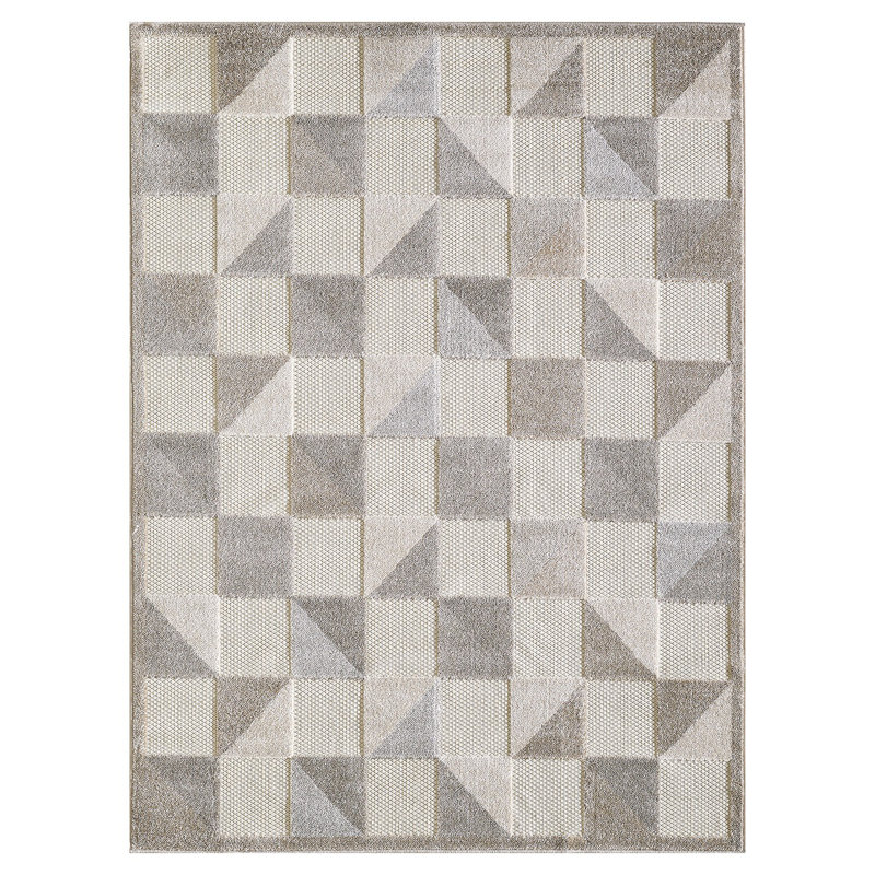 Jacorian Geometric Indoor / Outdoor Rug, Rectangle 2' x 4'