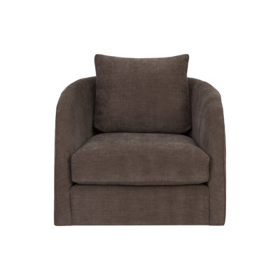 Fauteuil pivotant Wimberly - RIKA CHOCOLAT