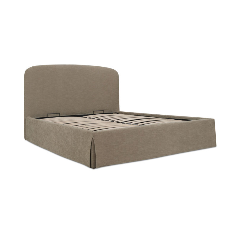 Windcrest Upholstered Platform Storage Bed, King, Tan
