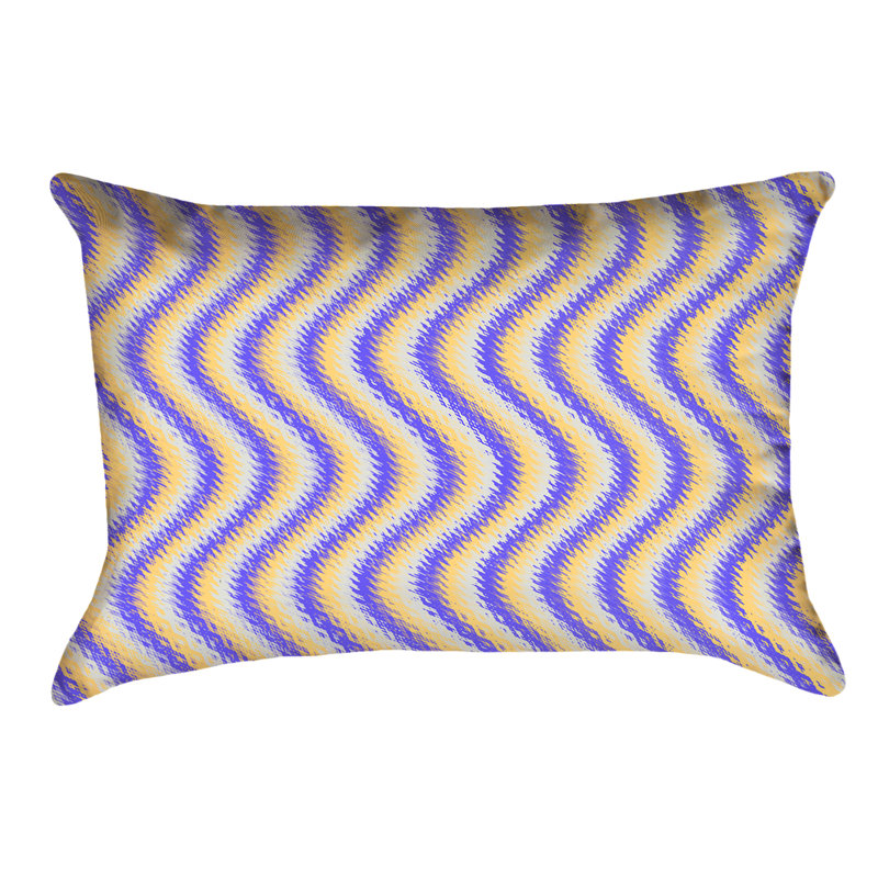 Coussin Katelyn Elizabeth, Bleu / Jaune, Polyester